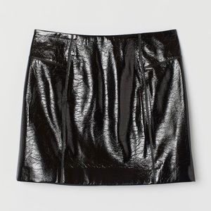 H&M - Short Skirt in sheer faux leather